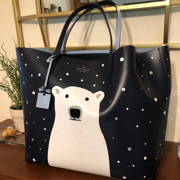 kate spade polar bear tote